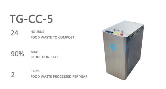 TOGO TG-CC-5 Stainless Steel Automatic Organic Kitchen Food Waste Composter for Household Use Class Energy Efficiency Silencer