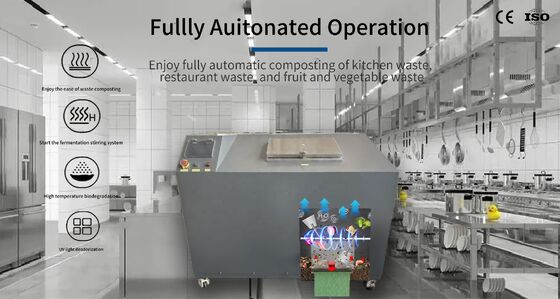 TOGO TG-CC-100 Kitchen Waste Composting Machine with 100 Kg/day Capacity, Stainless Steel Construction, and PLC Automatic Control System